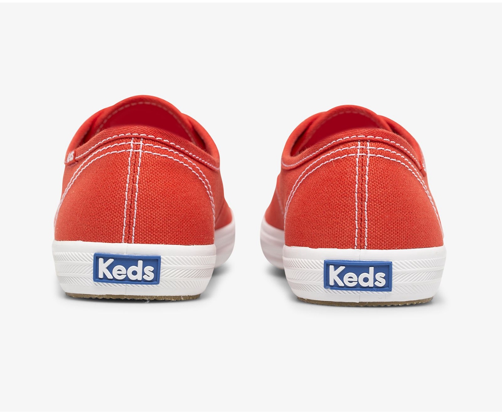 Tenis Keds Mujer Rojos - Champion Organic Cotton Lona - 9560-ZVYGN